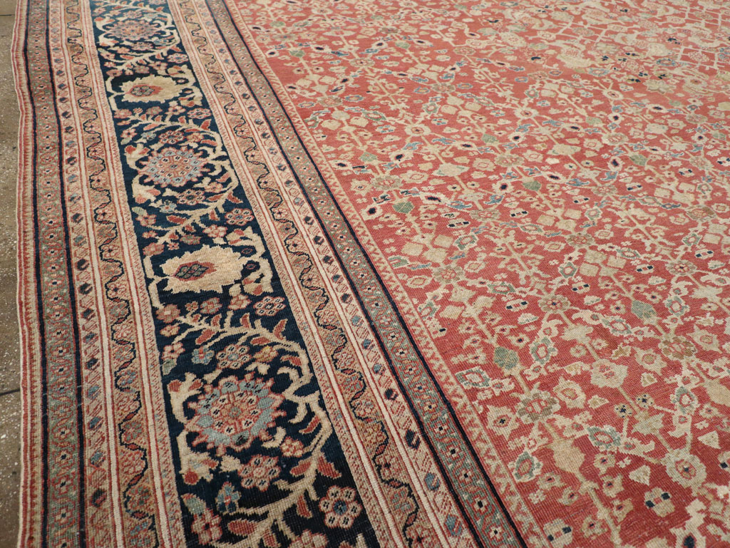 Antique Persian Mahal Oversize Carpet, No.27816 - Staging