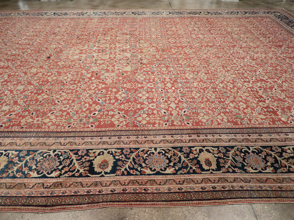 Antique Persian Mahal Oversize Carpet, No.27816 - Staging