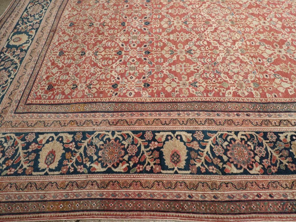Antique Persian Mahal Oversize Carpet, No.27816 - Staging