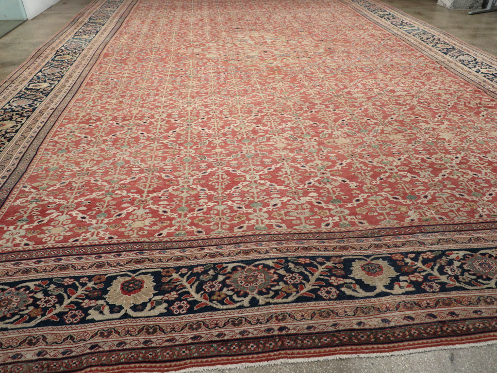 Antique Persian Mahal Oversize Carpet, No.27816 - Staging