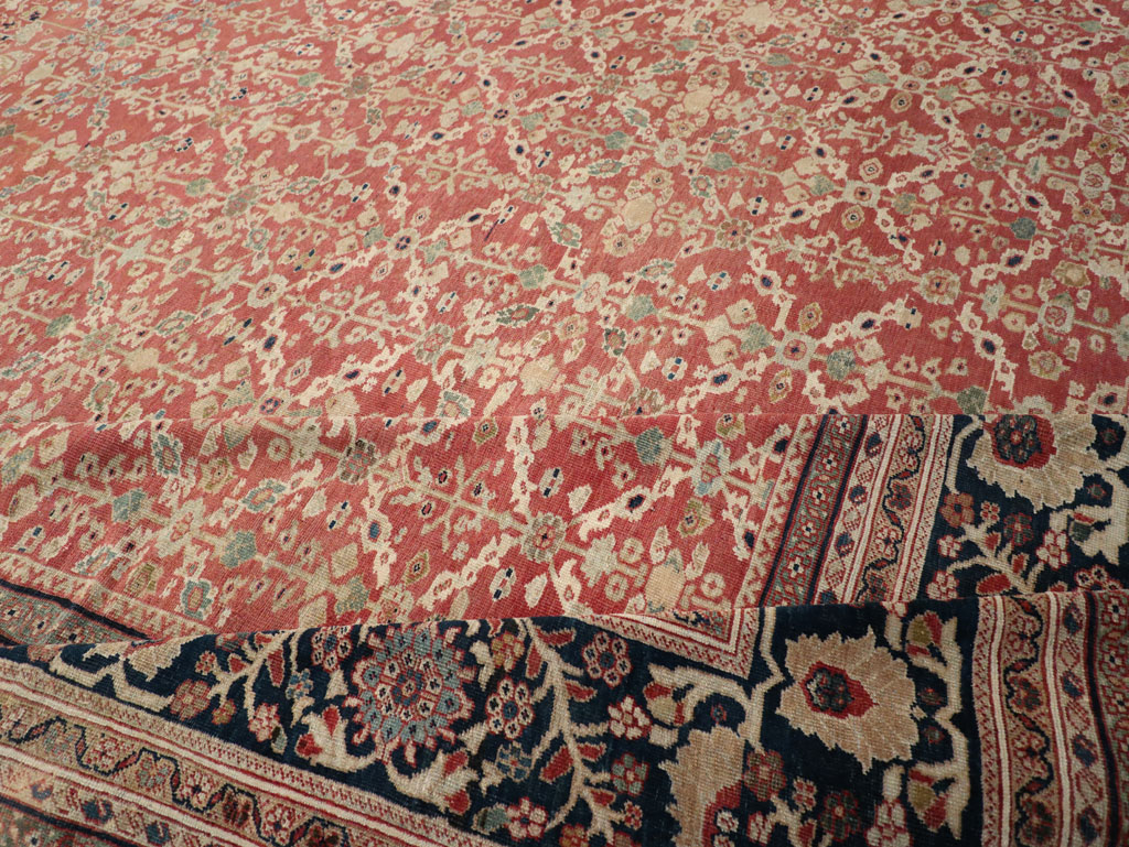 Antique Persian Mahal Oversize Carpet, No.27816 - Staging