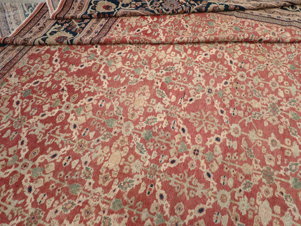 Antique Persian Mahal Oversize Carpet, No.27816 - Staging