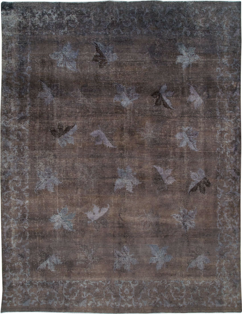 Vintage Persian Mashad Carpet, No.27821 - Staging