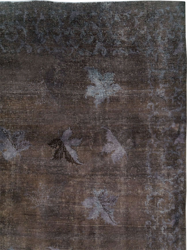 Vintage Persian Mashad Carpet, No.27821 - Staging