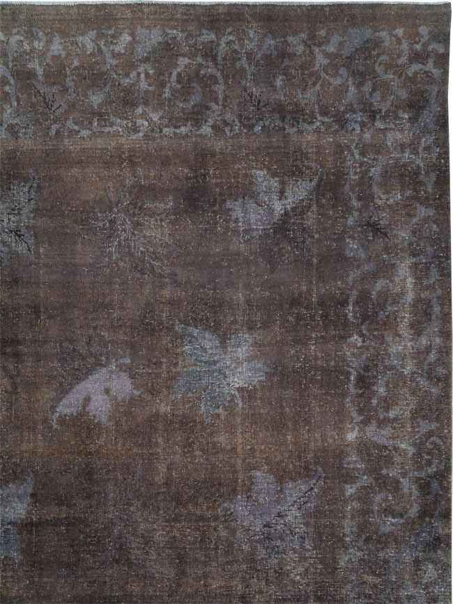 Vintage Persian Mashad Carpet, No.27821 - Staging