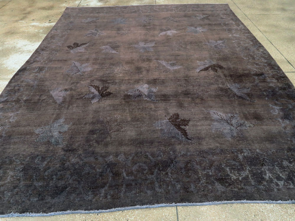 Vintage Persian Mashad Carpet, No.27821 - Staging