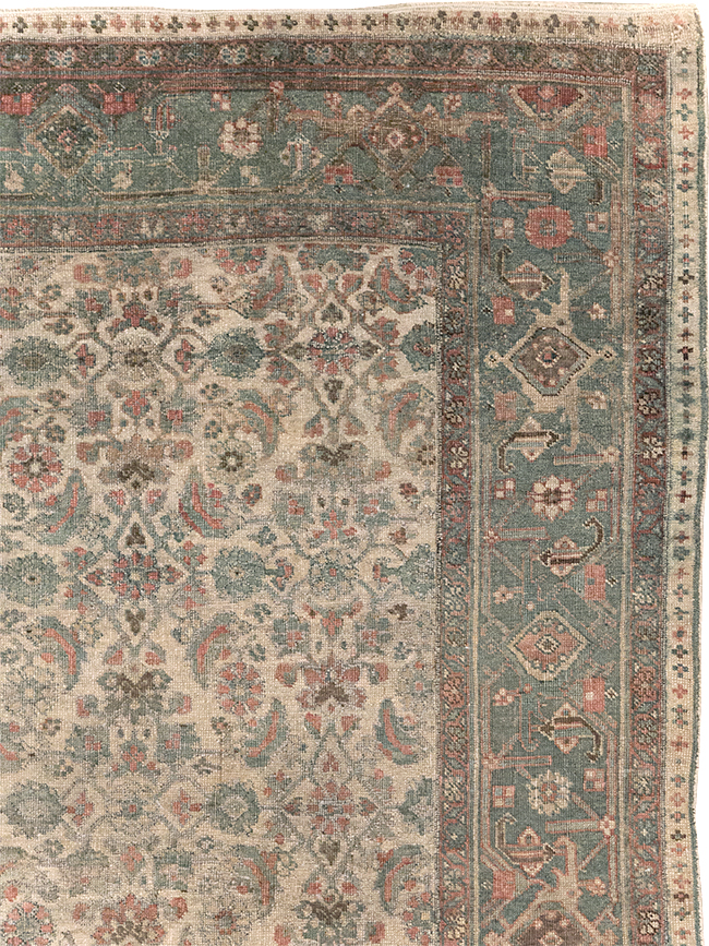 Antique Persian Bidjar Small Room Size Carpet, No.27827 - Staging