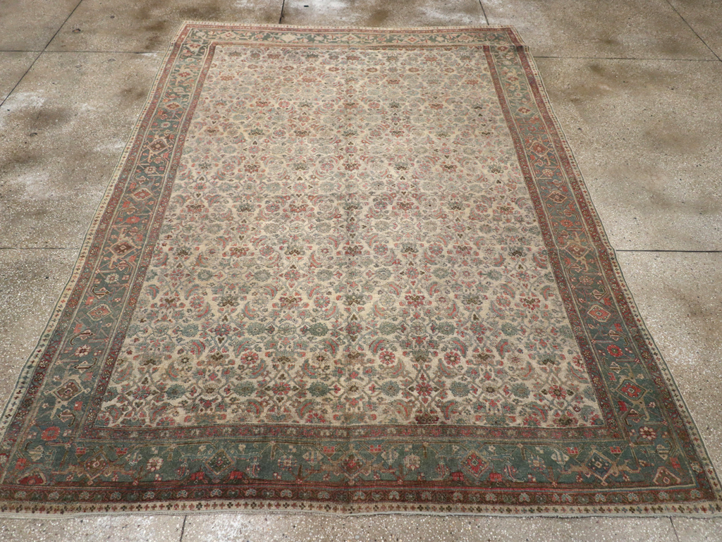 Antique Persian Bidjar Small Room Size Carpet, No.27827 - Staging