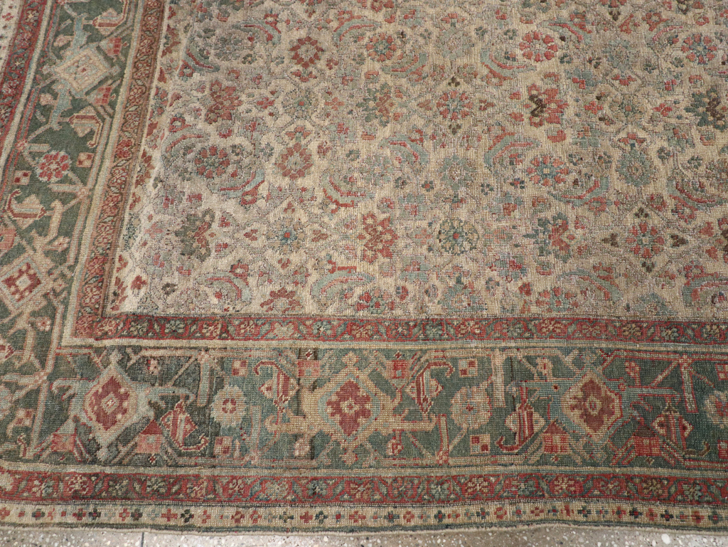 Antique Persian Bidjar Small Room Size Carpet, No.27827 - Staging