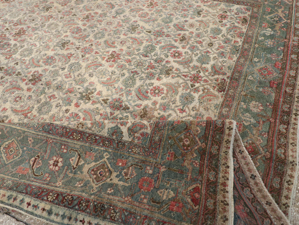 Antique Persian Bidjar Small Room Size Carpet, No.27827 - Staging