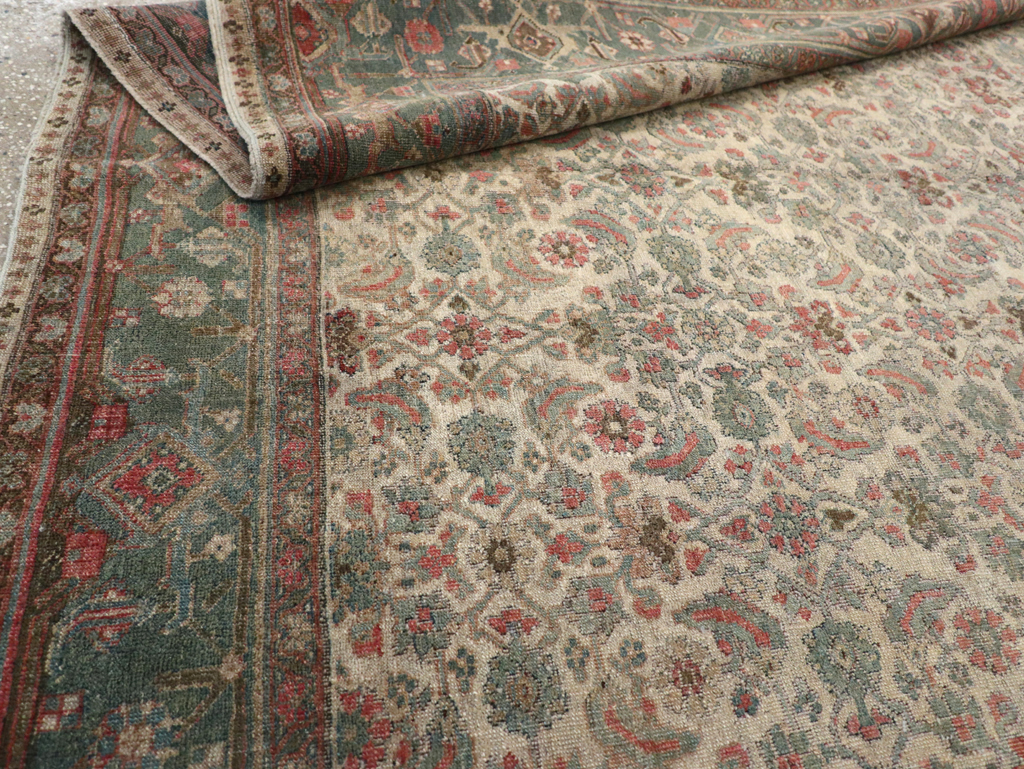 Antique Persian Bidjar Small Room Size Carpet, No.27827 - Staging