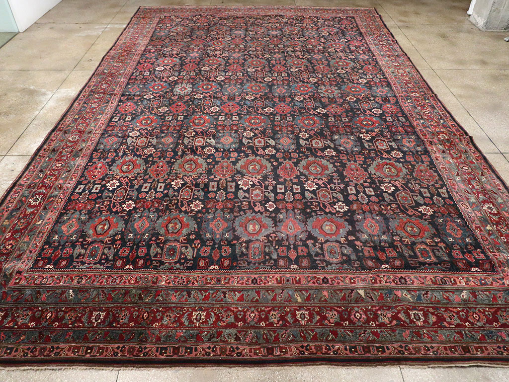 Antique Persian Bidjar Carpet, No.27828 - Staging