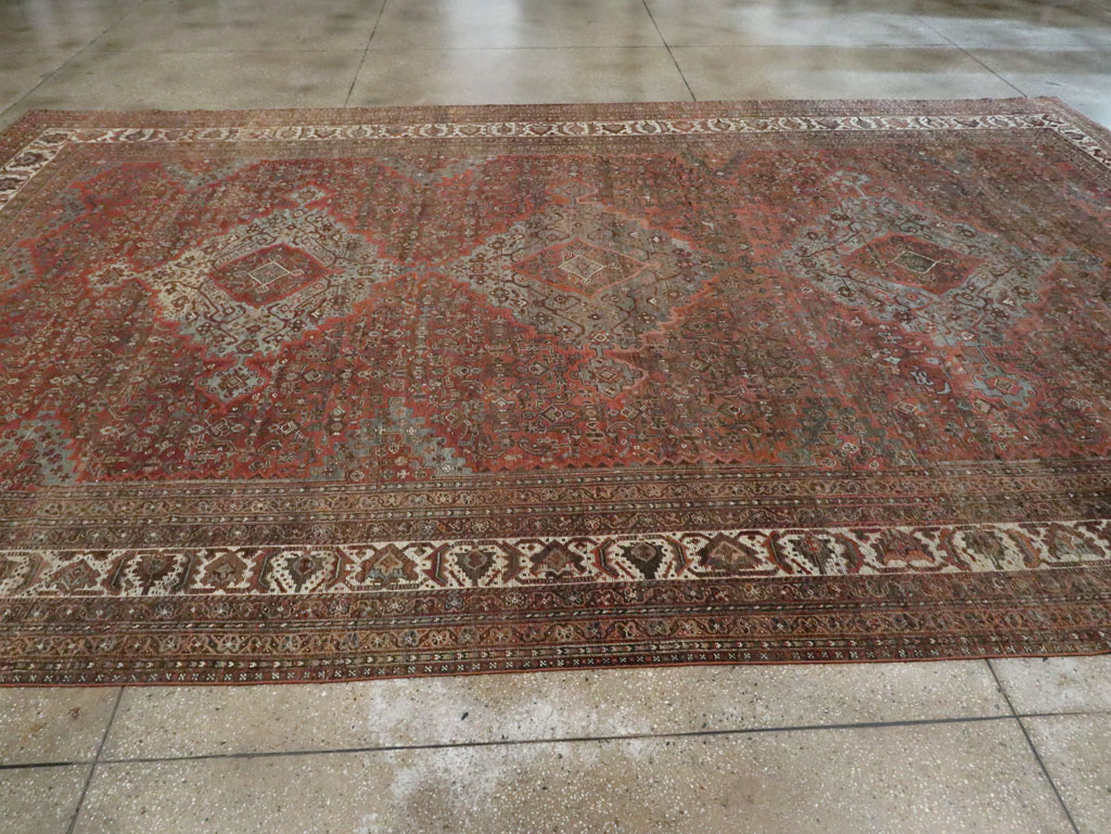 Antique Persian Shiraz Carpet, No.27830 - Staging