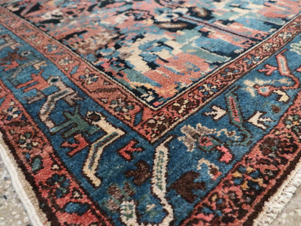 Antique Persian Malayer Square Throw Rug, No.27833 - Staging