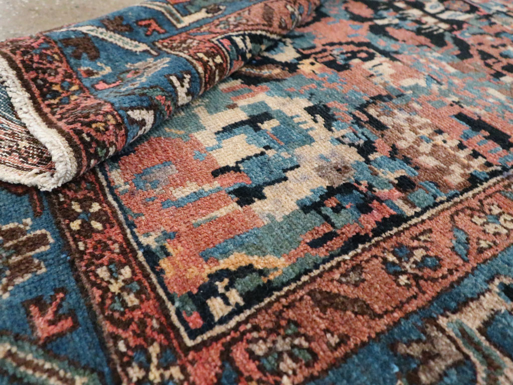 Antique Persian Malayer Square Throw Rug, No.27833 - Staging