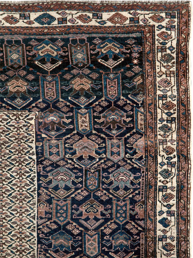 Vintage Persian Kurdish Rug, No.27837 - Staging