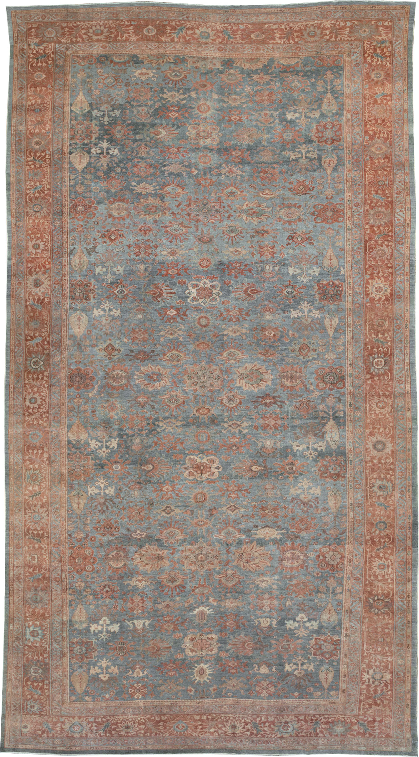 Antique Persian Mahal Oversize Carpet, No.27838 - Staging