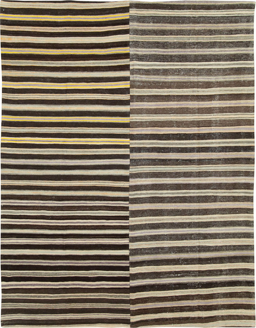 Vintage Turkish Flatweave Kilim, No.27850 - Staging