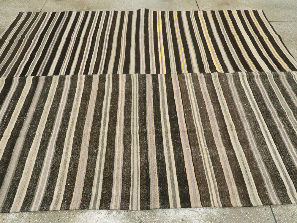 Vintage Turkish Flatweave Kilim, No.27850 - Staging