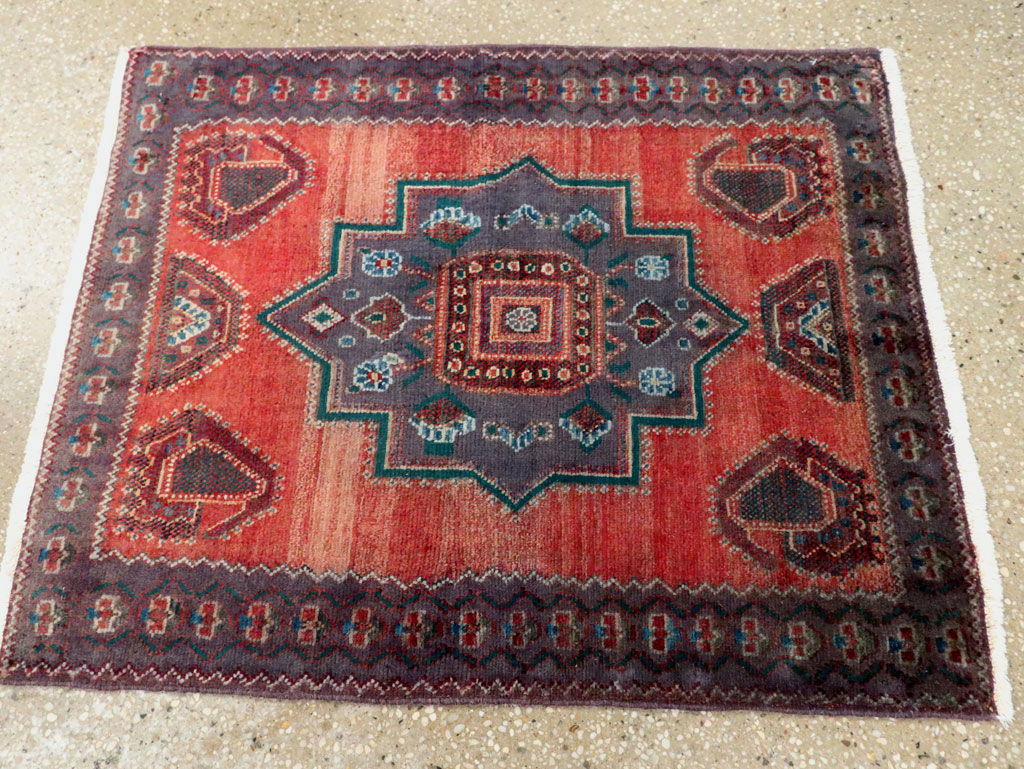 Vintage Persian Hamadan Rug, No.27855 - Staging