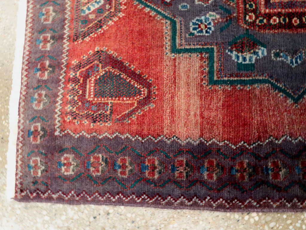 Vintage Persian Hamadan Rug, No.27855 - Staging