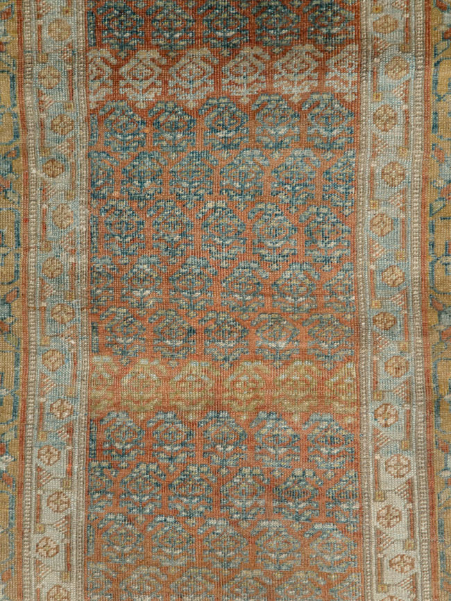 Antique Persian Kurd Bidjar Gallery Carpet, No.27858 - Staging