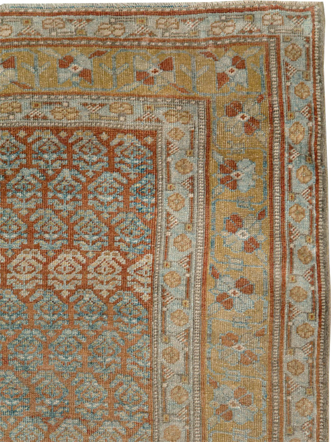 Antique Persian Kurd Bidjar Gallery Carpet, No.27858 - Staging
