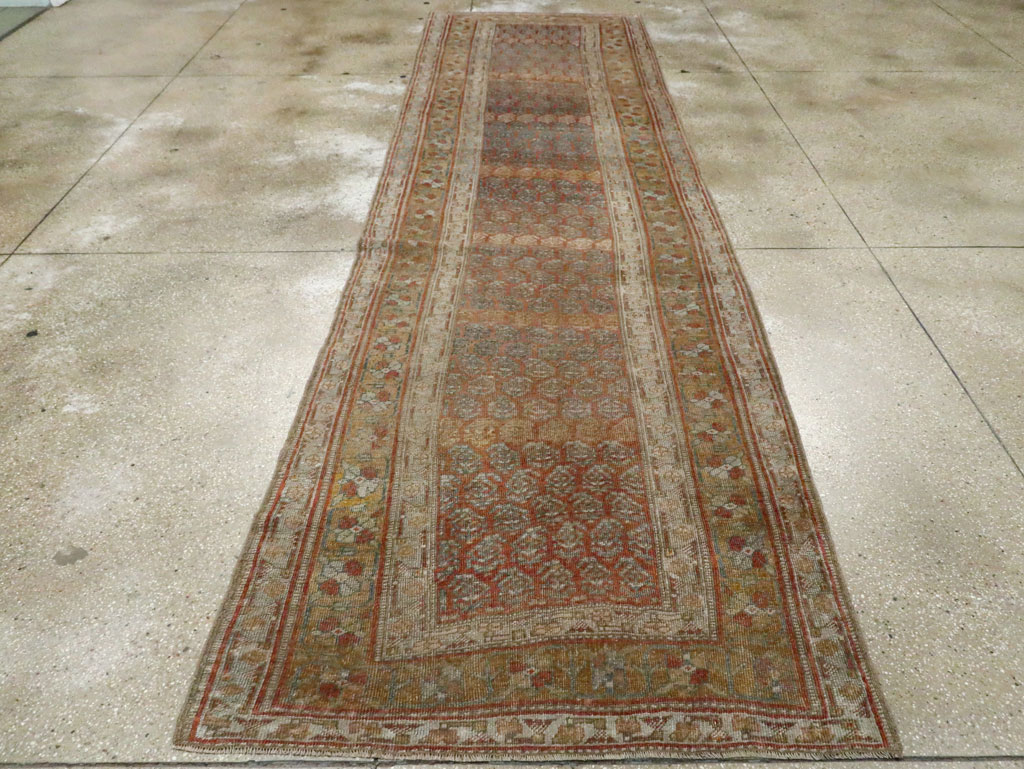 Antique Persian Kurd Bidjar Gallery Carpet, No.27858 - Staging