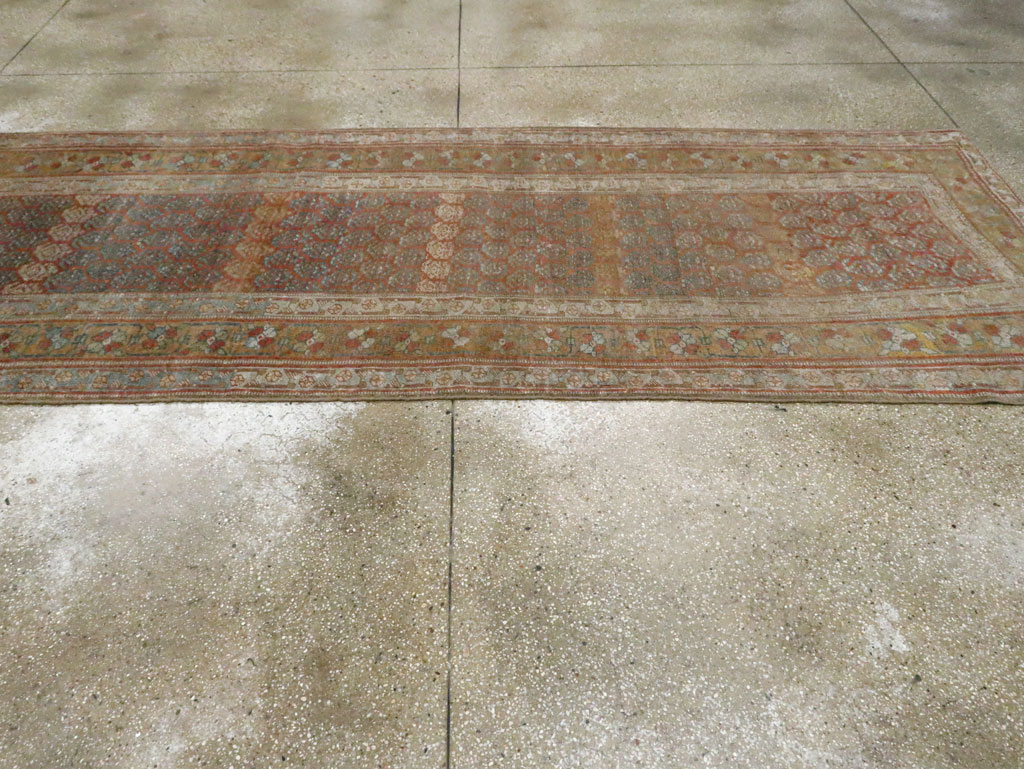 Antique Persian Kurd Bidjar Gallery Carpet, No.27858 - Staging