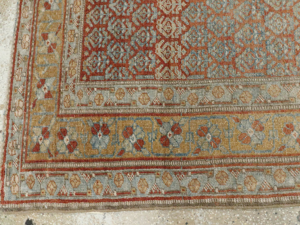 Antique Persian Kurd Bidjar Gallery Carpet, No.27858 - Staging