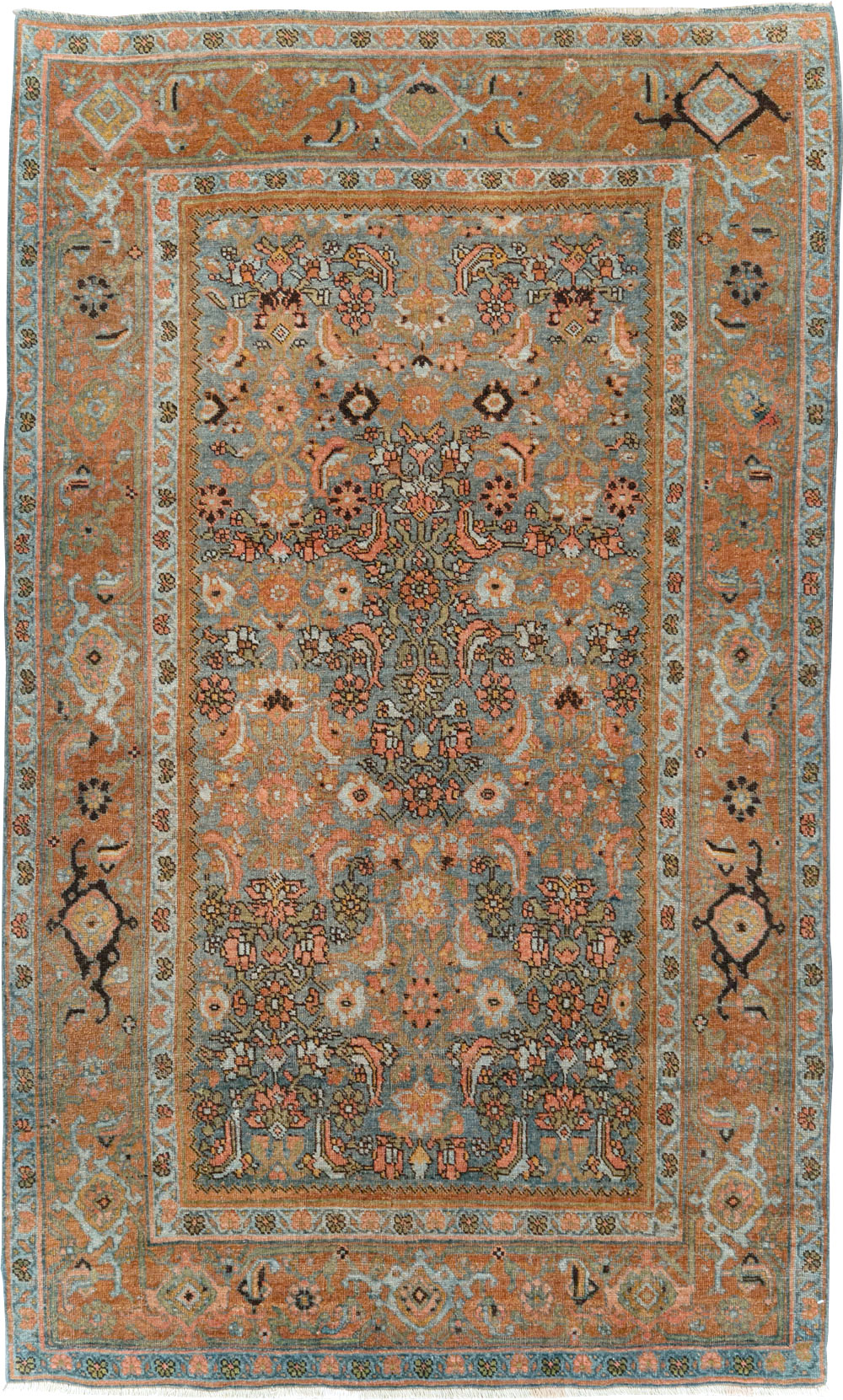 Antique Persian Bidjar Accent Rug, No.27862 - Staging