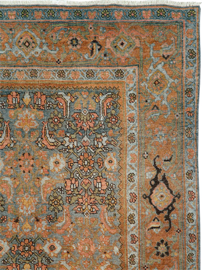 Antique Persian Bidjar Accent Rug, No.27862 - Staging