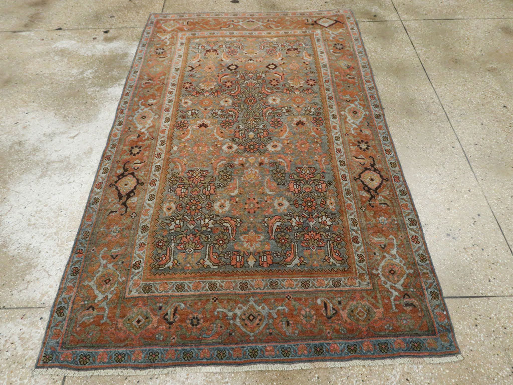 Antique Persian Bidjar Accent Rug, No.27862 - Staging