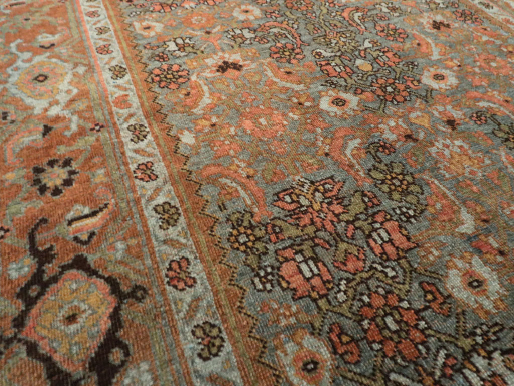 Antique Persian Bidjar Accent Rug, No.27862 - Staging