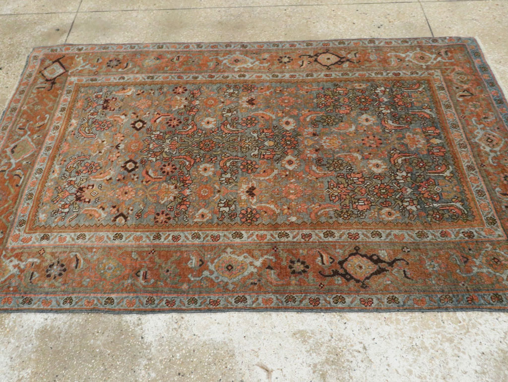Antique Persian Bidjar Accent Rug, No.27862 - Staging
