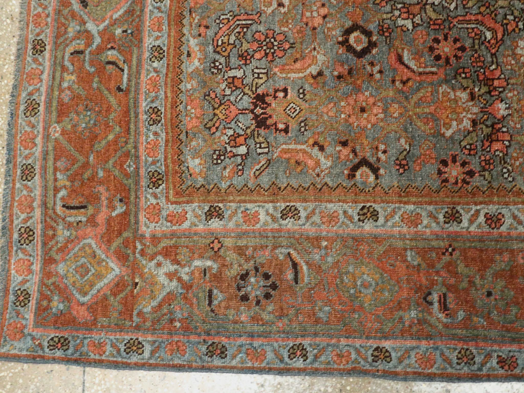 Antique Persian Bidjar Accent Rug, No.27862 - Staging