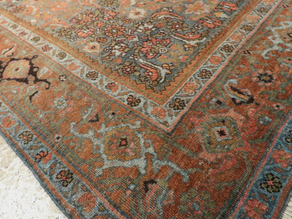 Antique Persian Bidjar Accent Rug, No.27862 - Staging