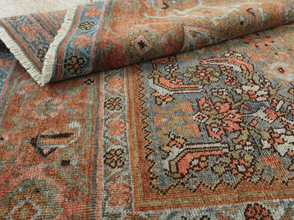 Antique Persian Bidjar Accent Rug, No.27862 - Staging