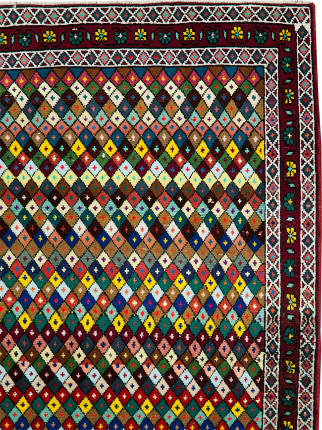 Vintage Persian Hamadan Rug, No.27865 - Staging