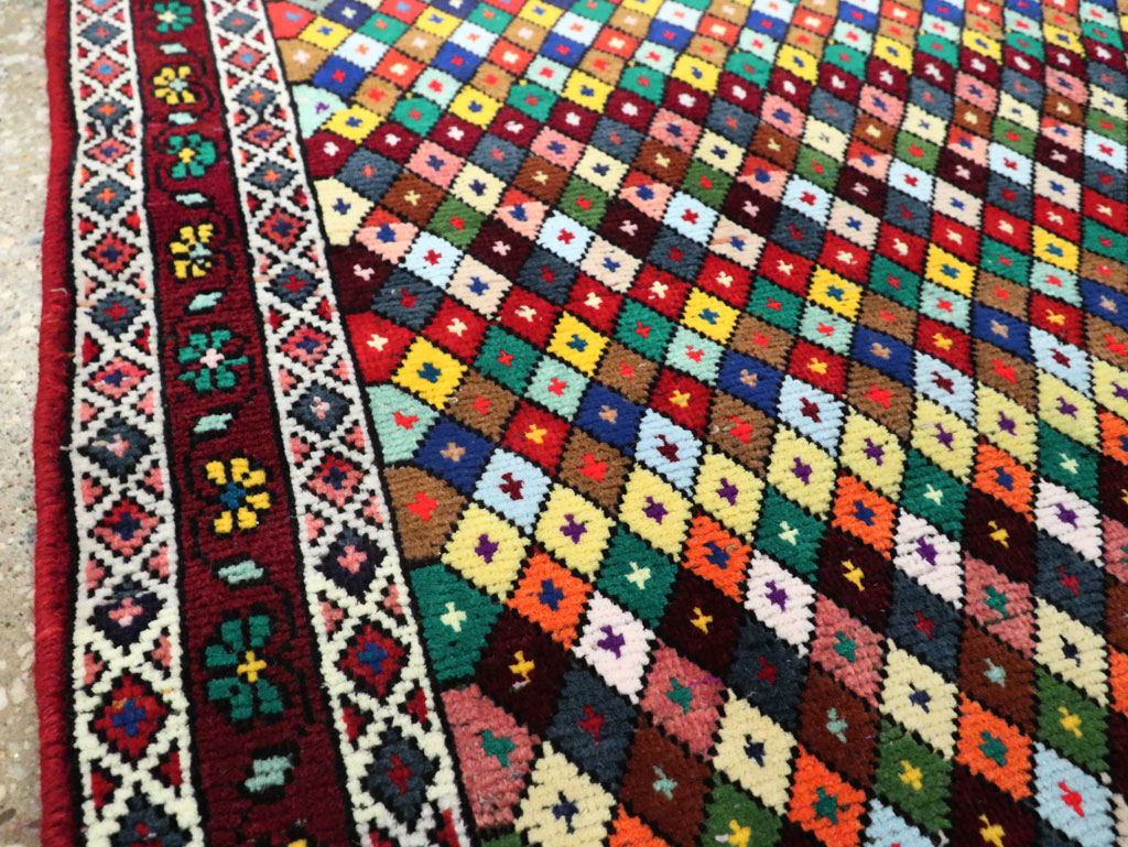 Vintage Persian Hamadan Rug, No.27865 - Staging