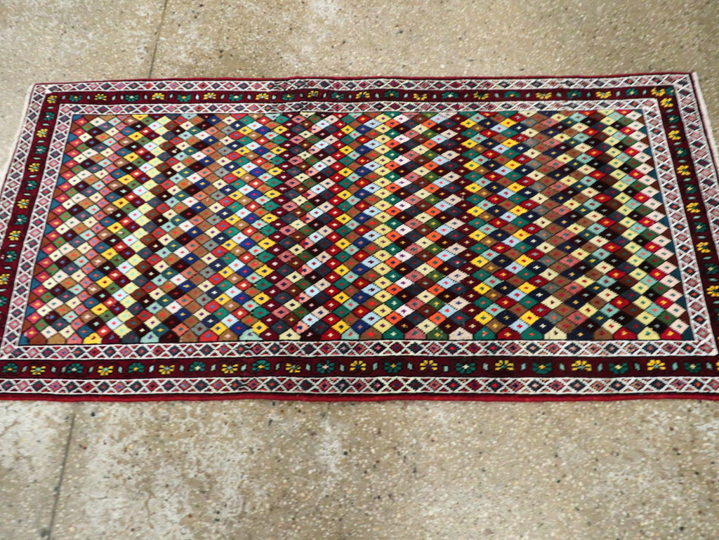 Vintage Persian Hamadan Rug, No.27865 - Staging
