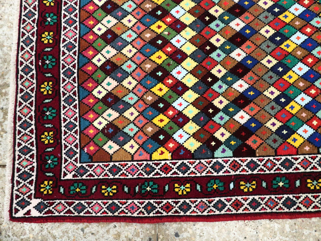 Vintage Persian Hamadan Rug, No.27865 - Staging
