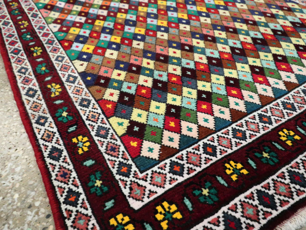 Vintage Persian Hamadan Rug, No.27865 - Staging