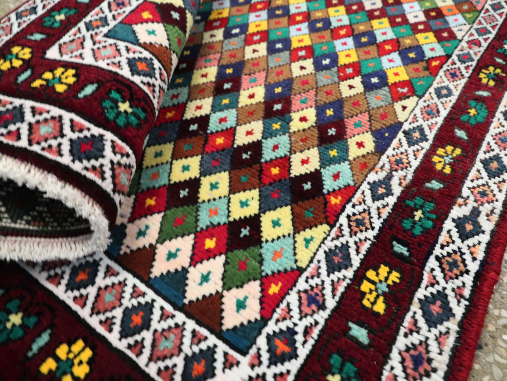 Vintage Persian Hamadan Rug, No.27865 - Staging