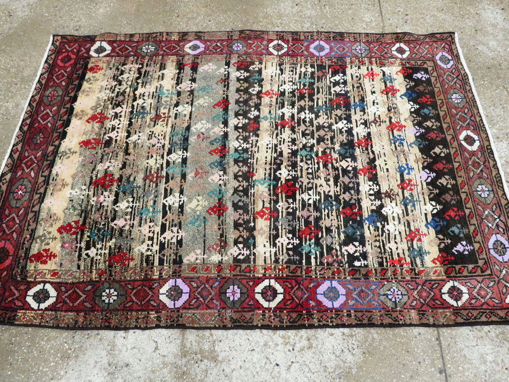 Vintage Persian Hamadan Rug, No.27866 - Staging