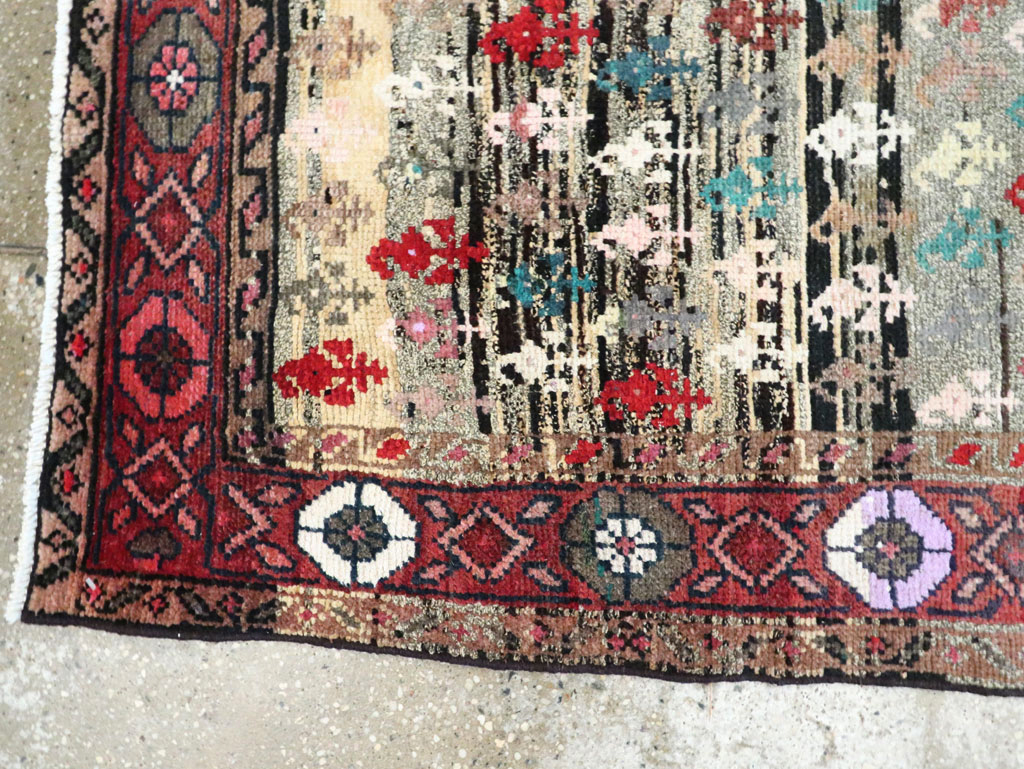 Vintage Persian Hamadan Rug, No.27866 - Staging