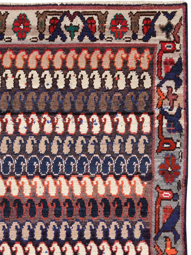 Vintage Persian Hamadan Rug, No.27871 - Staging
