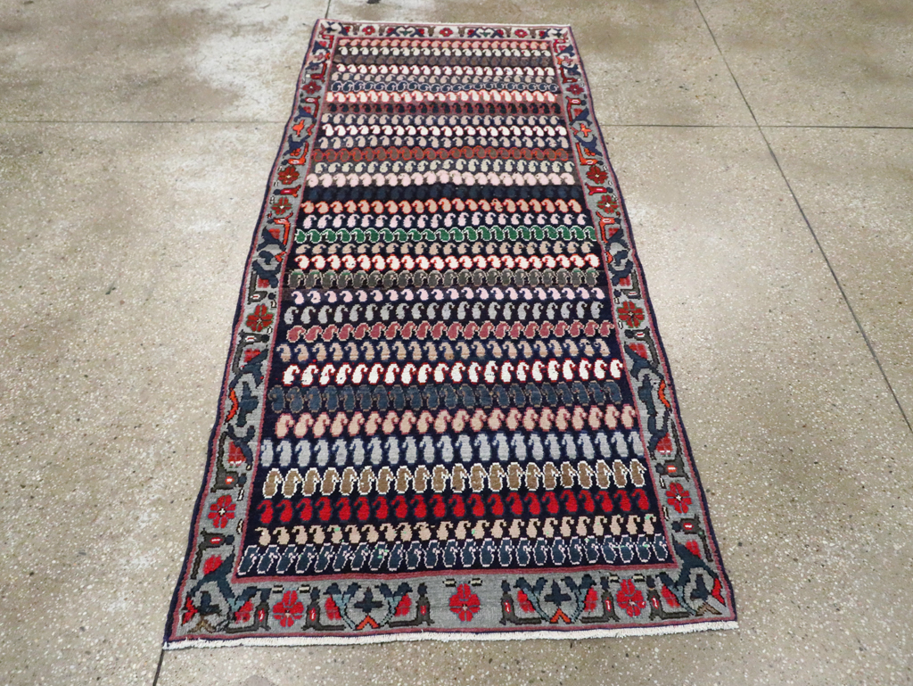 Vintage Persian Hamadan Rug, No.27871 - Staging