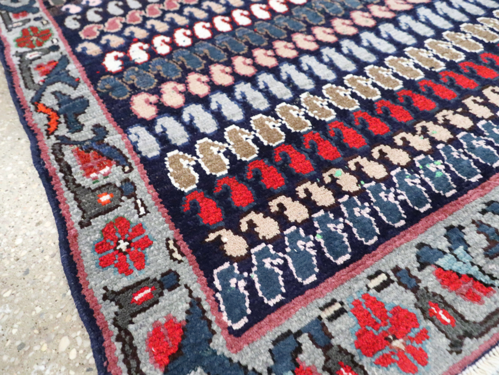 Vintage Persian Hamadan Rug, No.27871 - Staging