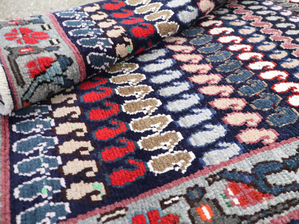 Vintage Persian Hamadan Rug, No.27871 - Staging